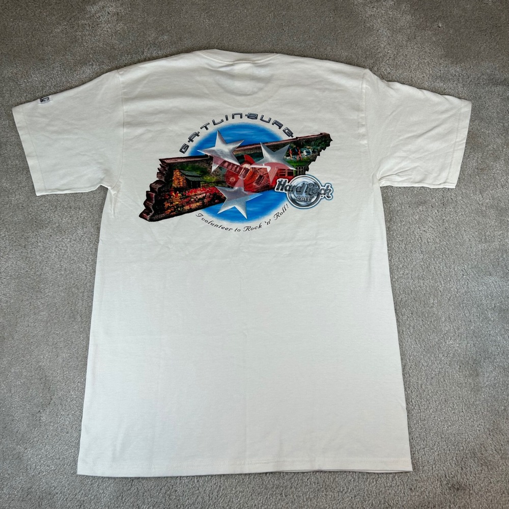 Vintage 90s Hard Rock Cafe T-Shirt Men's Medium Gatlinburg Tennessee Graphic Tee